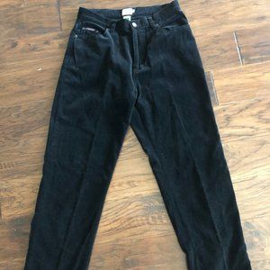 Calvin Klein Black Velvet Straight Jeans.  Size 8.